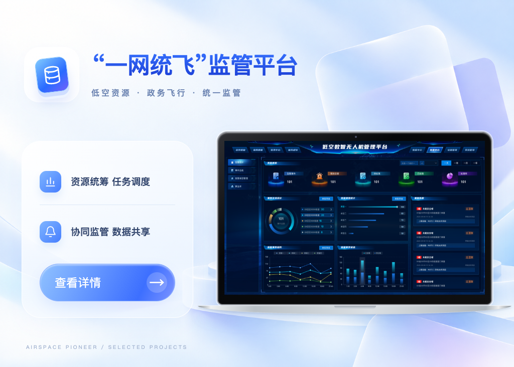 “一网统飞”监管平台系统展示