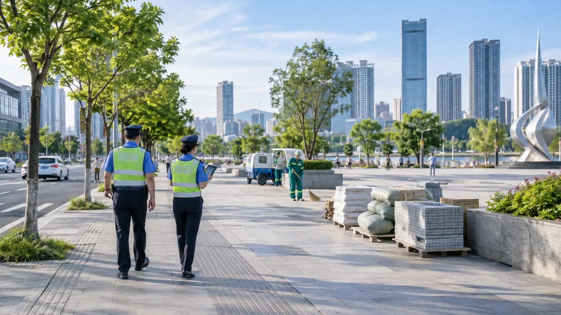 市容秩序与环境卫生巡查应用场景示意